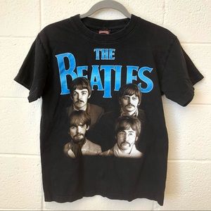 Rock@tees The Beatles Black Short-sleeved Band Tee